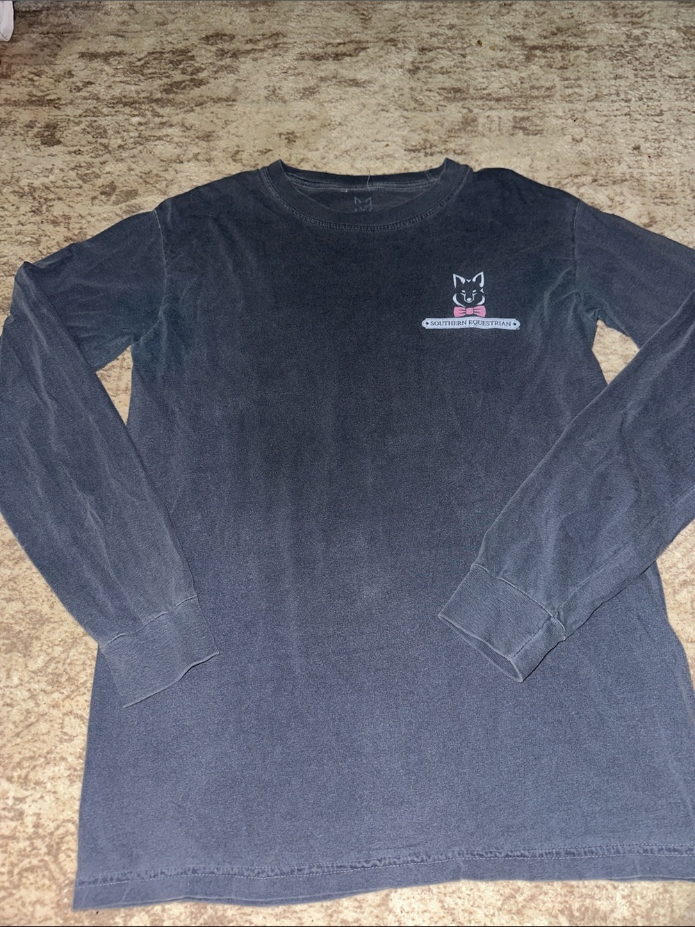 Black Long Sleeve Tee with Small Front Logo